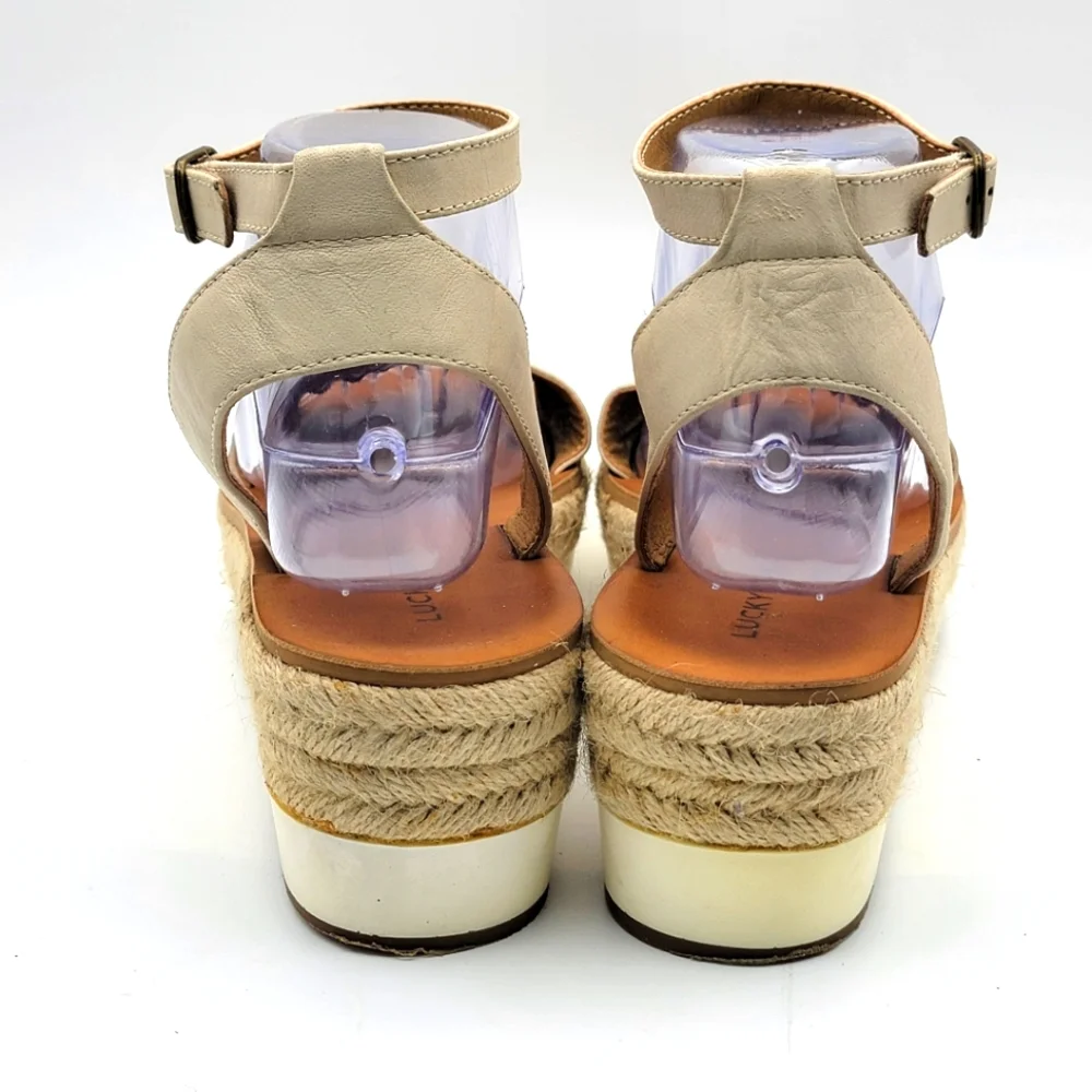 Lucky Brand Elegant Cream Platform Sandals SIZE‎ 7.5. #1514